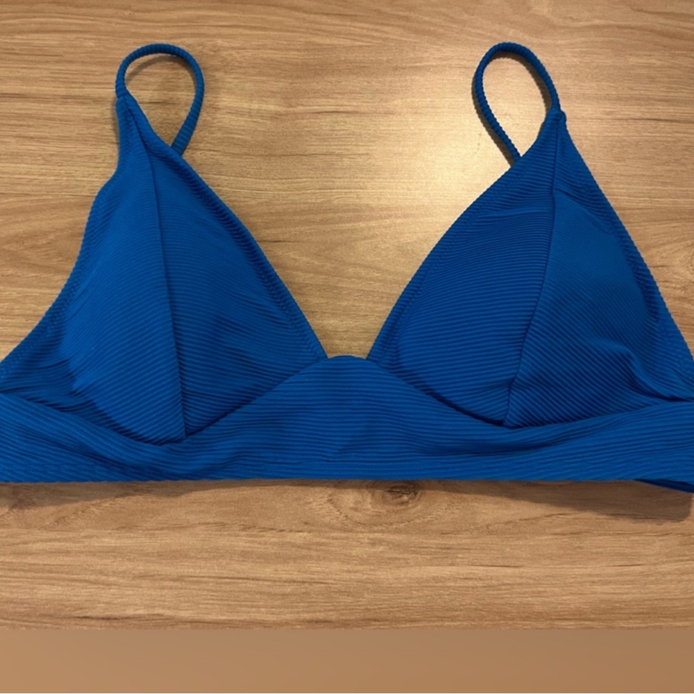 Blue bikini top
